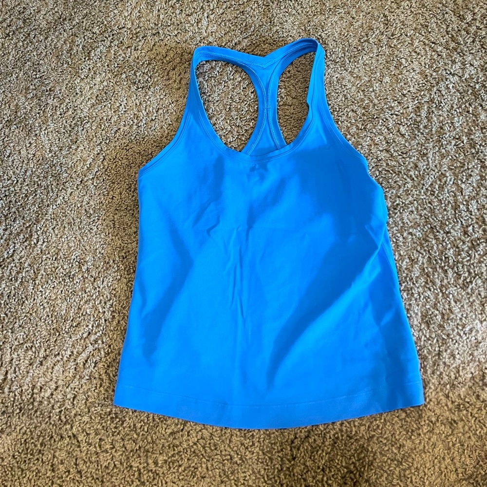 Lululemon long crop t back tank size 6
